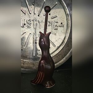 Vintage Brown Pie Bird w/ Wood Piece